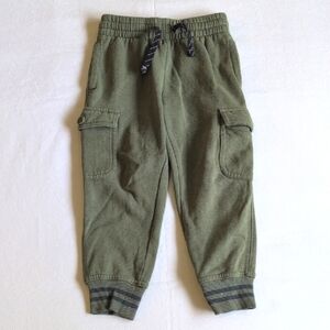 joe fresh green cargo pockets joggers sweatpants 3T toddler boys